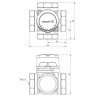 AFRISO 4-drogowy obrotowy zawór mieszający ARV 485 ProClick DN32 Rp1 1/4" Kvs 16 1348510